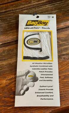 Bag Boy Weather-Tech Men's Cadet Left Hand Golf Glove Size Medium